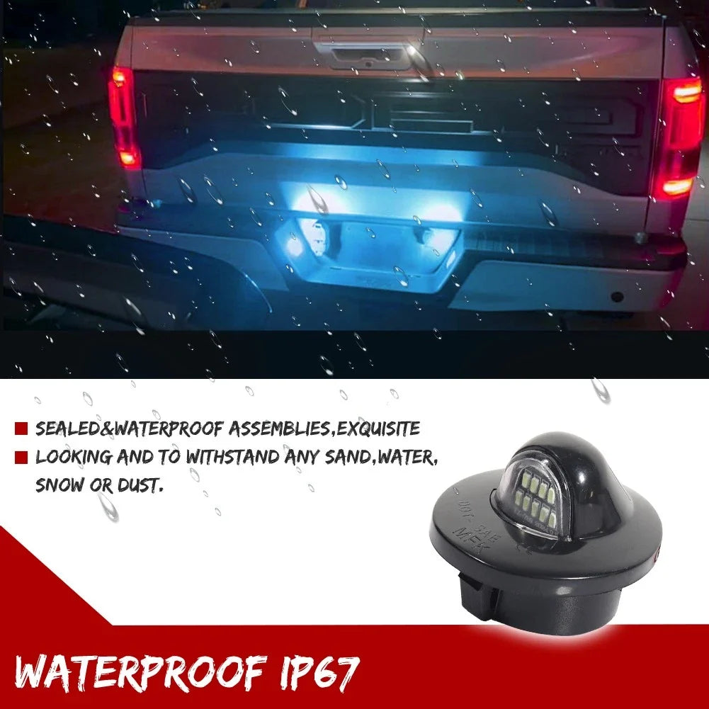Ice Blue LED License Plate Lights for Ford F-Series Super Duty (1990–2016)