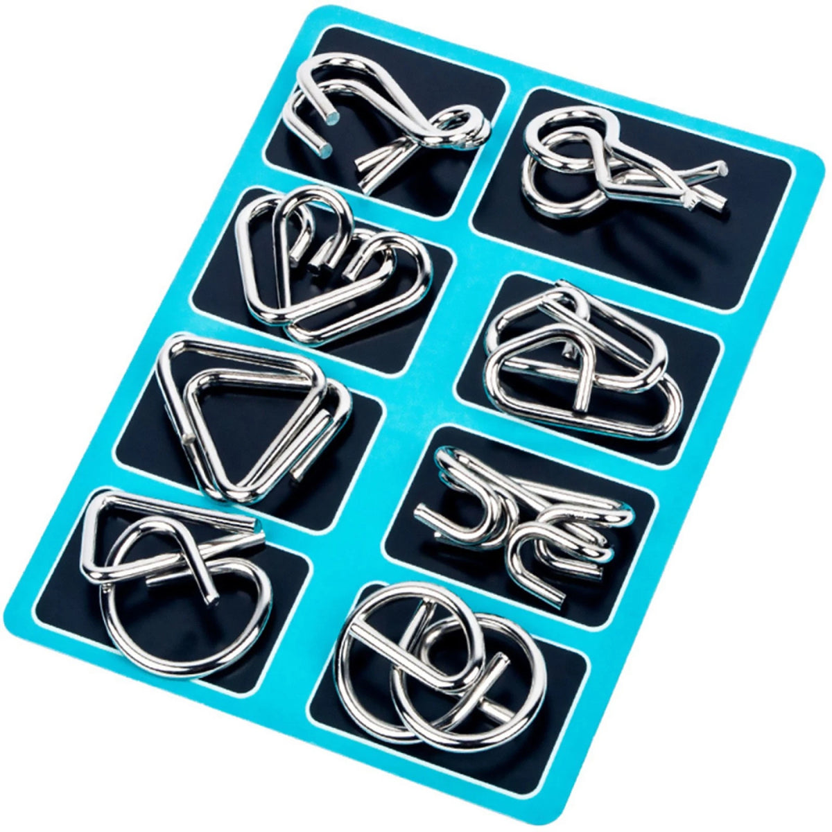 8IN1 Metal Montessori Puzzle for Mind Brain Teaser Toys
