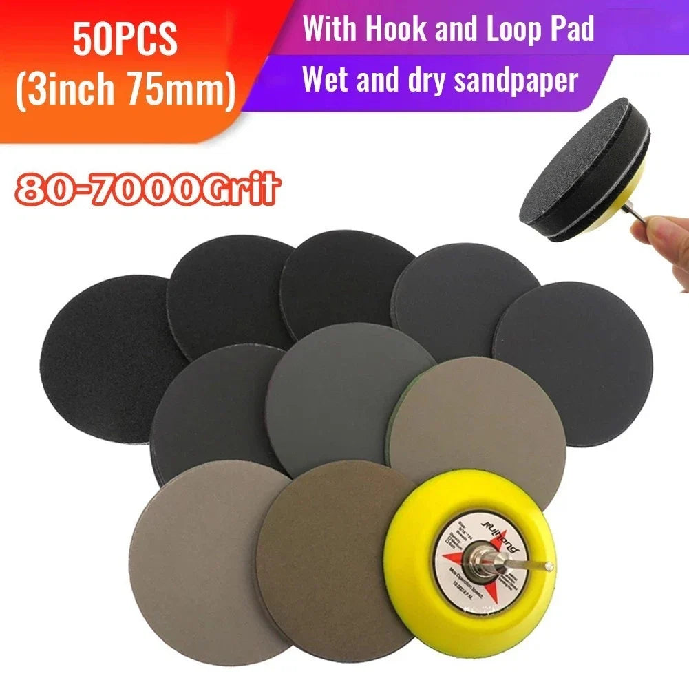 50pcs Sanding Disc 3 Inch for Wood Use (75mm)