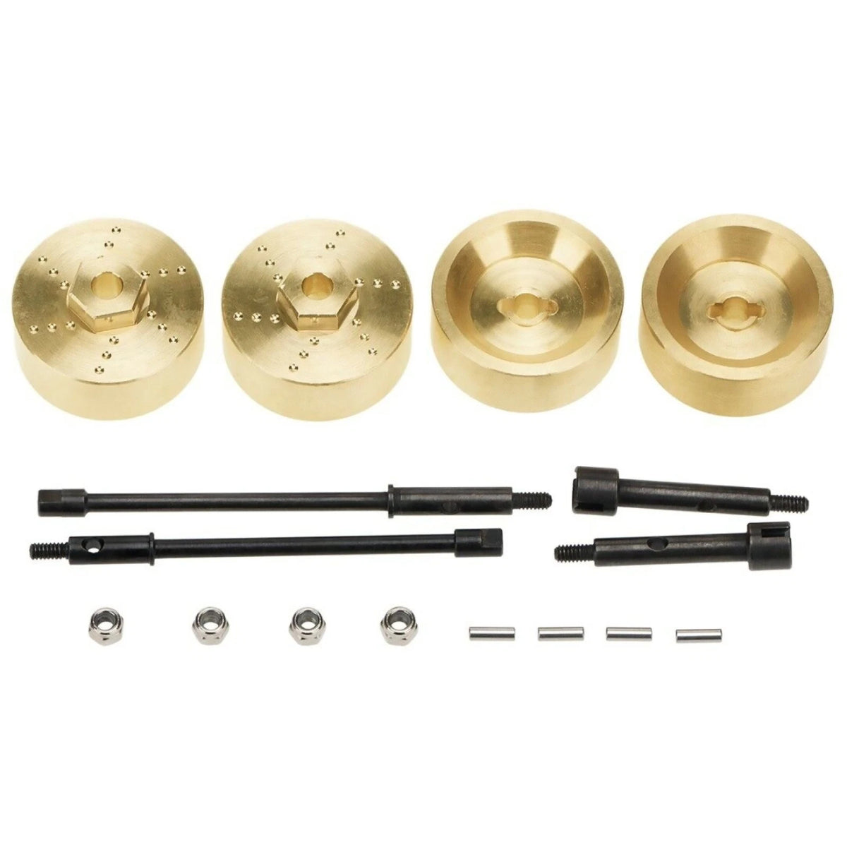 6mm Brass Widened Wheel Hub Counterweights for Axial SCX24 (2020–2023)