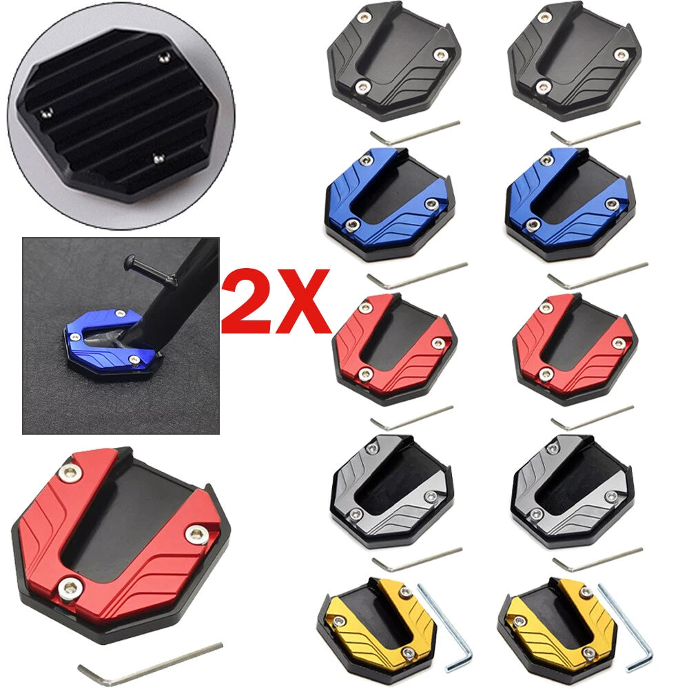 2X Kickstand Foot Extension Pad for Motorbike