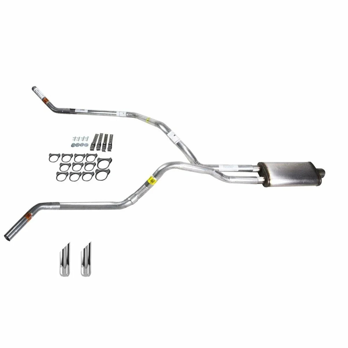 Dual Exhaust 2.5" Pipe Muffler with SW Tip for Dakota (1997–2005)