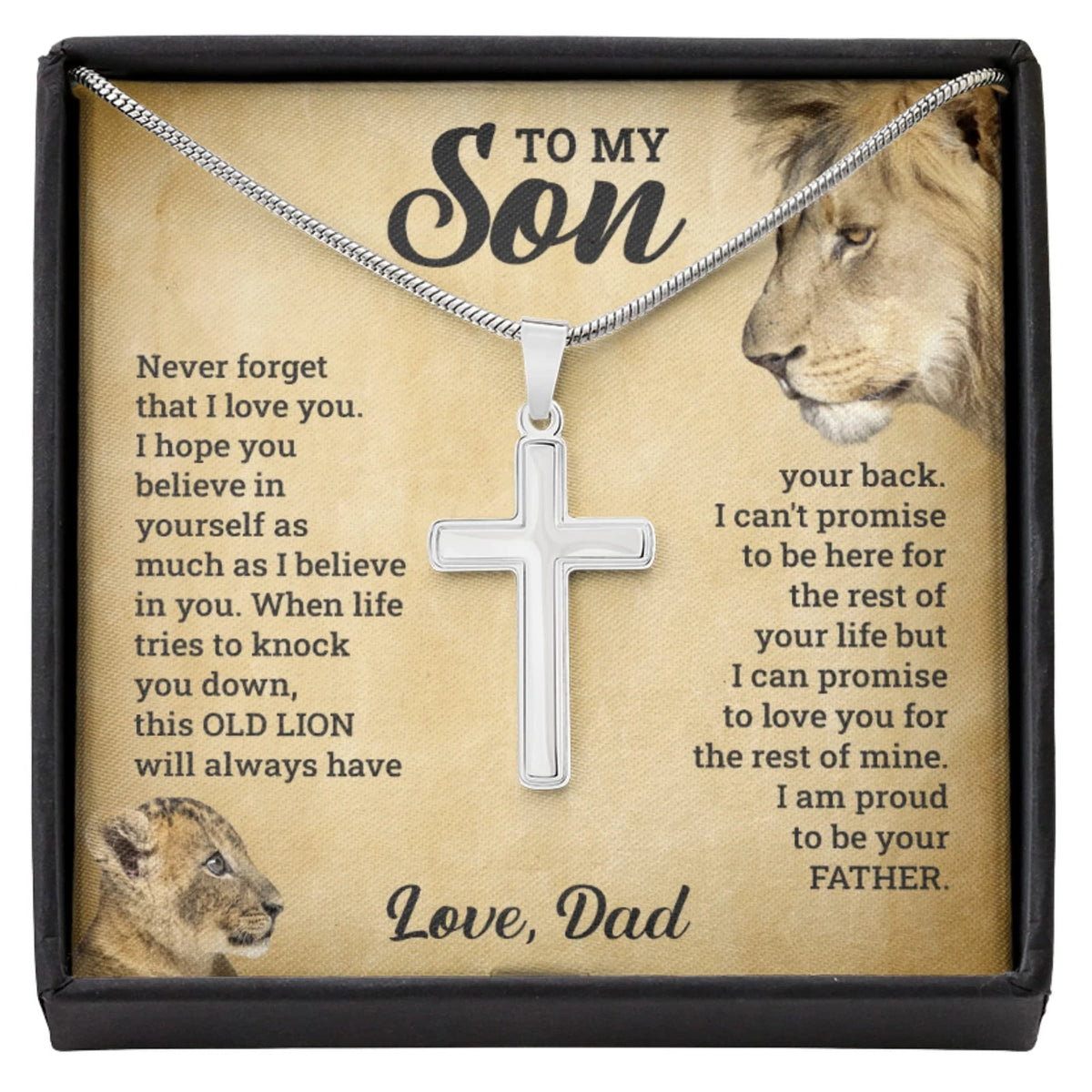 Mother Necklace for FG Mall To My Son From Mom and Dad (Medium)