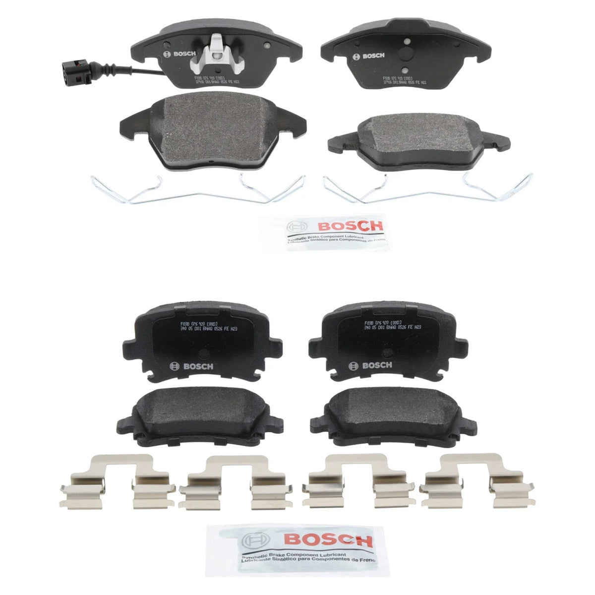 Bosch Quietcast Disc Brake Pad Kit for Audi A3 Quattro, VW Golf, Jetta (2006–2013)