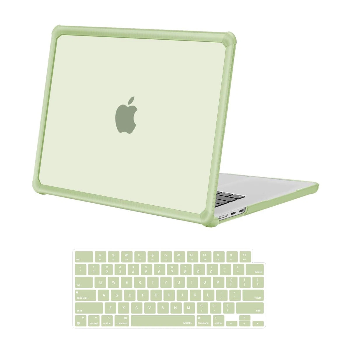 Shock-Absorbing Hard Case for MacBook Air 15 (2020–2023) Sage Green