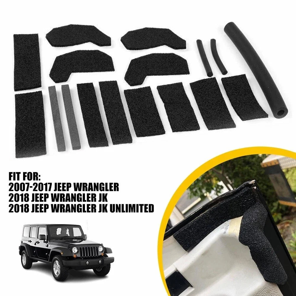 Hard Top Kit Seal for Jeep Wrangler JK (2007–2018) 17-Pack