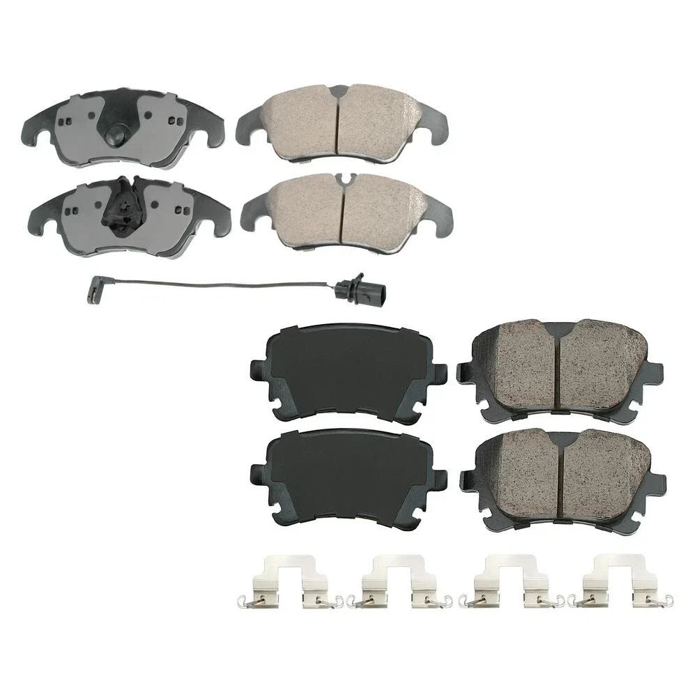 Akebono Euro Front & Rear Ceramic Brake Pad Kit for Audi Q5 (2009–2012)