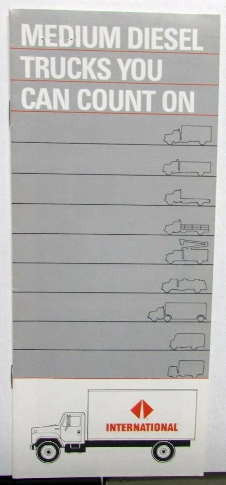 Sales Brochure for International Trucks IHC Medium Diesel (1988)