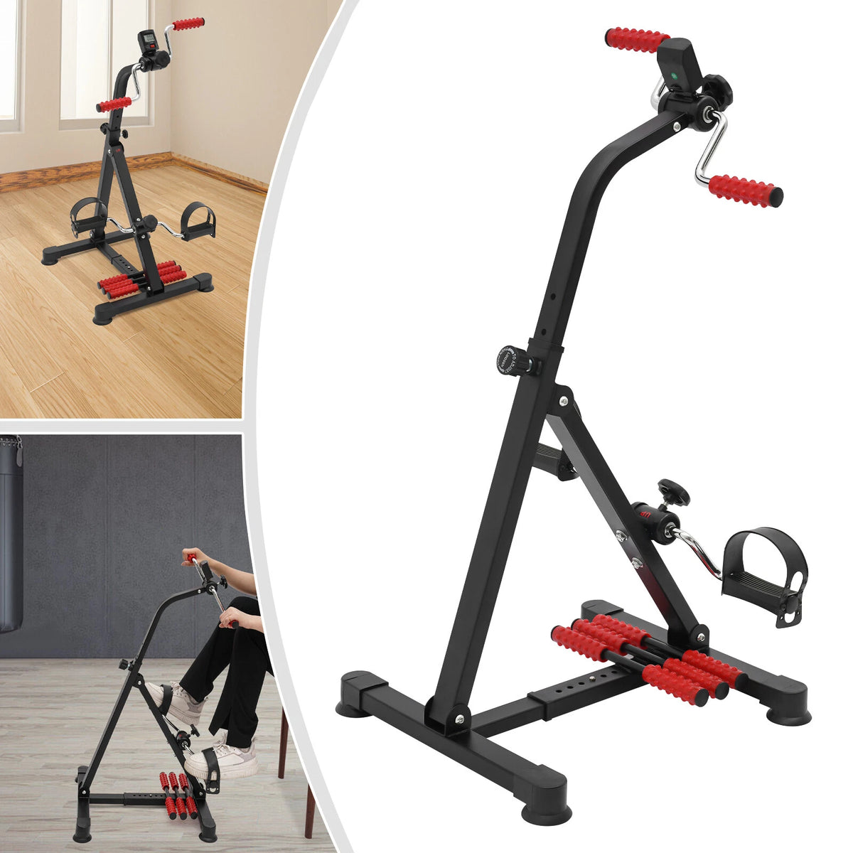 Pedal Exerciser Bike with LCD Screen for Fitness