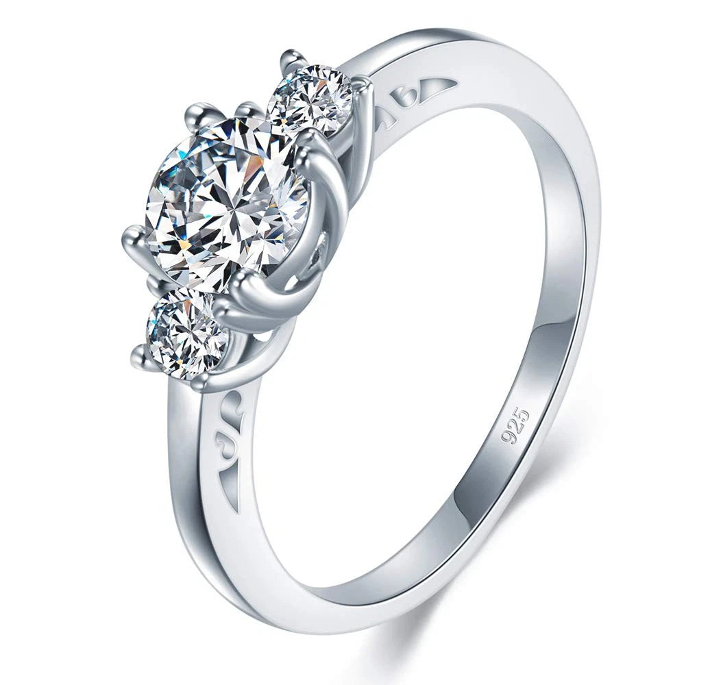 925 Sterling Silver Eternity Ring with Cubic Zirconia CZ