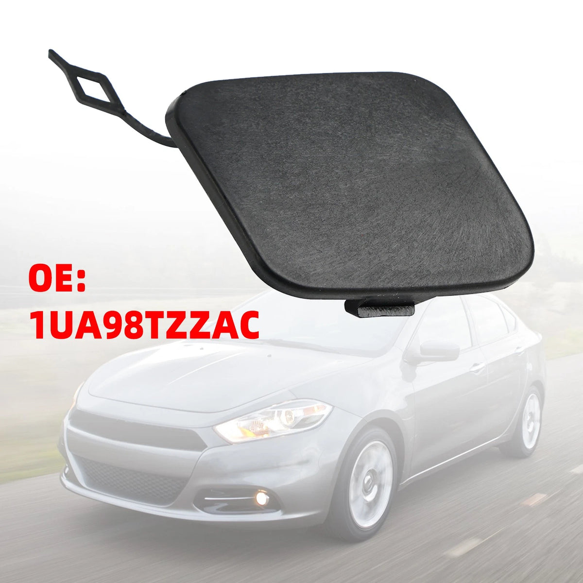 Front Bumper Tow Hook Eye Cap Cover 1UA98TZZAC for Dodge Dart (2012–2016)
