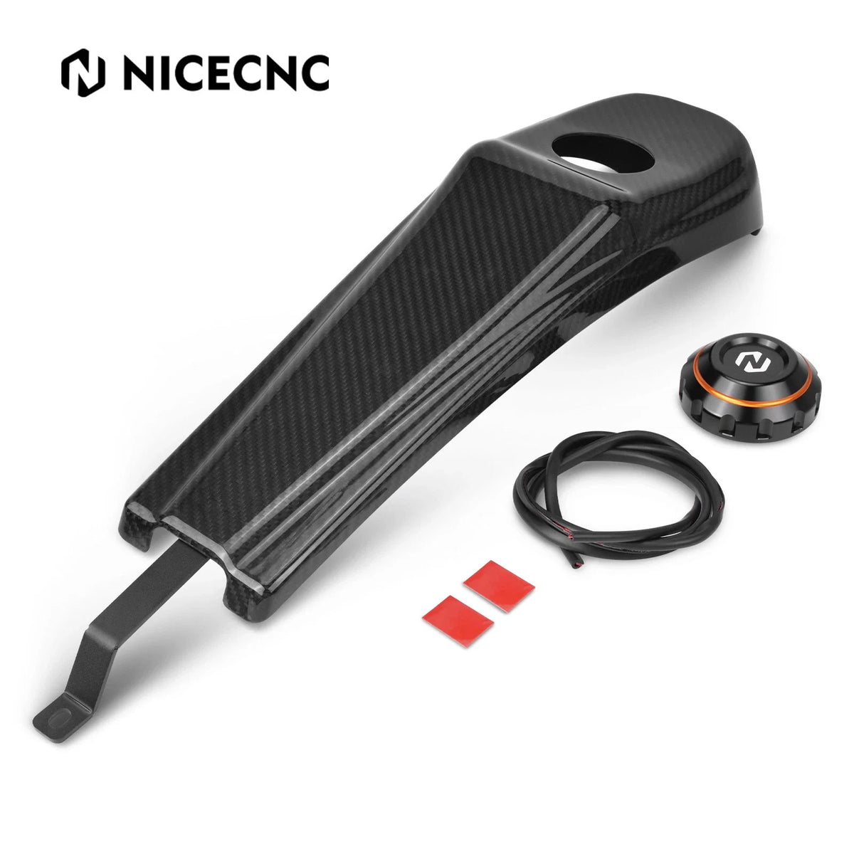 Carbon Fiber Dash Insert Panel with Tank Cap Kit for Harley Road Glide (2016–2023)