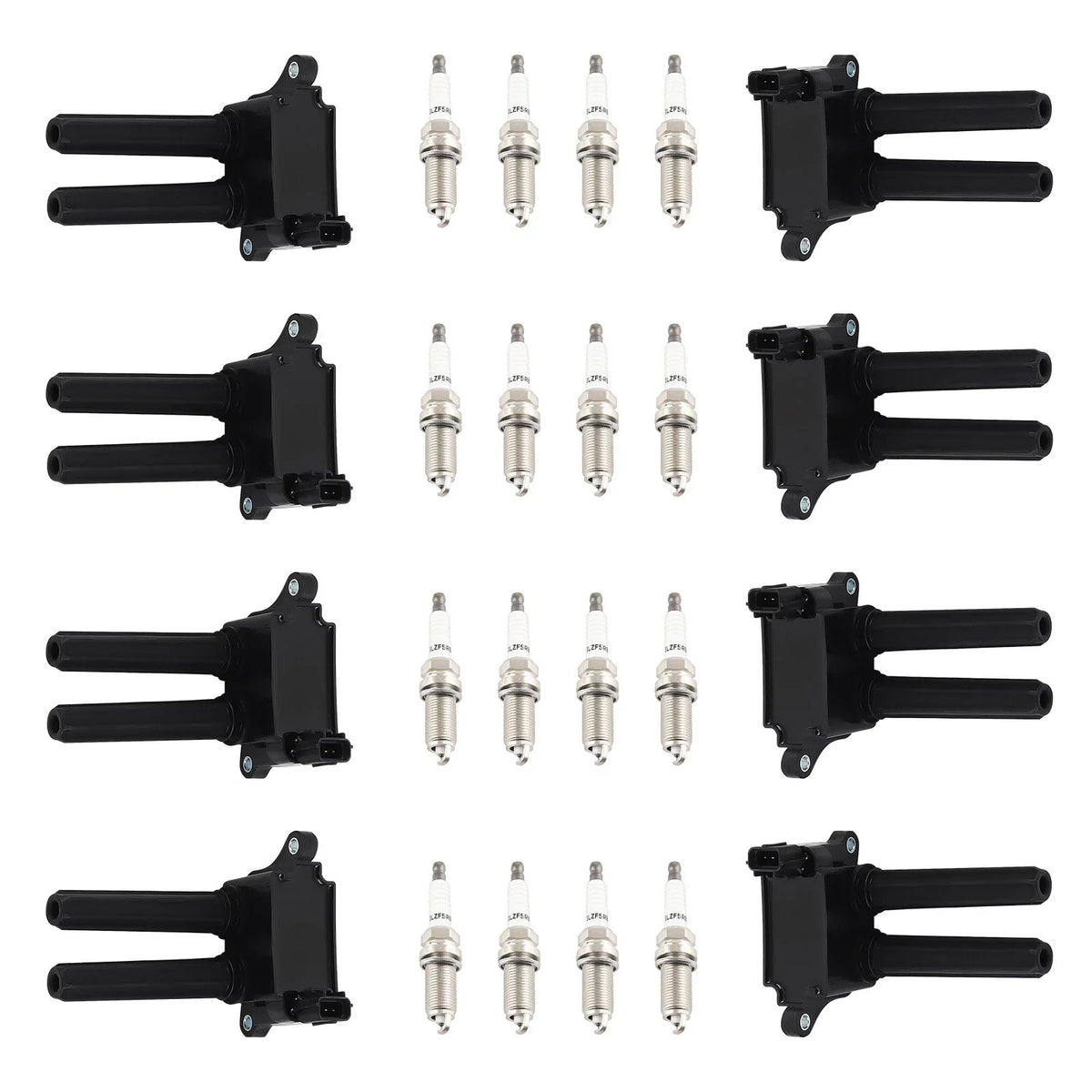 8pcs Ignition Coil & 16 Spark Plug for Chrysler Dodge Charger Ram Jeep (N/A)