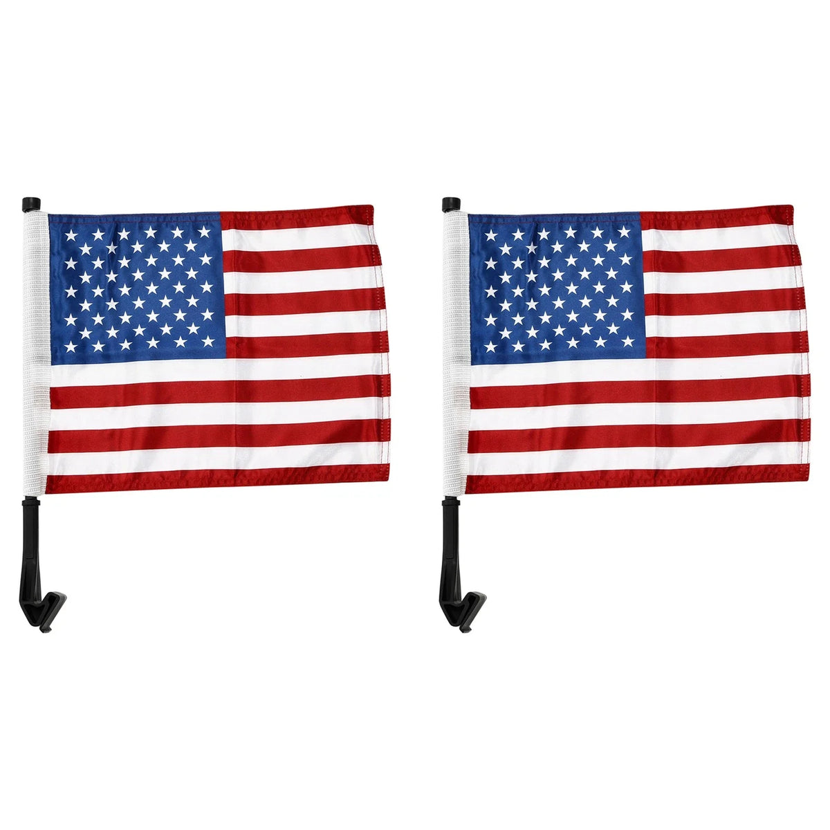 2X American Flags Pole Mount for Harley Touring Street Electra Road Glide