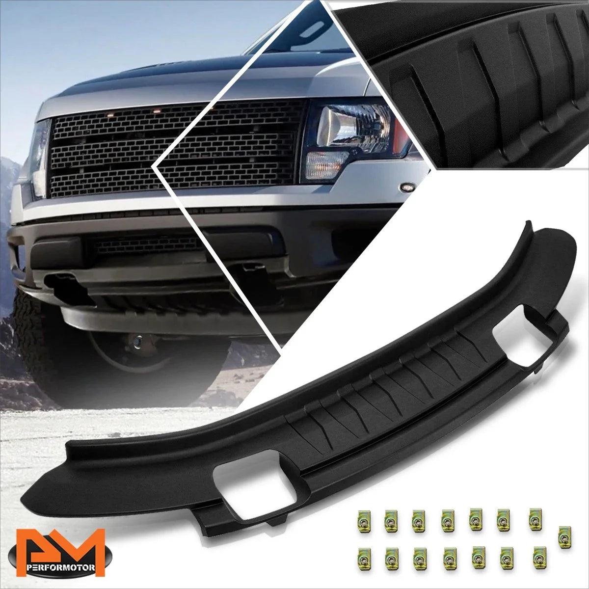 Matte Black Front Lower Bumper Valance for Ford F-150 4WD (2009–2014)