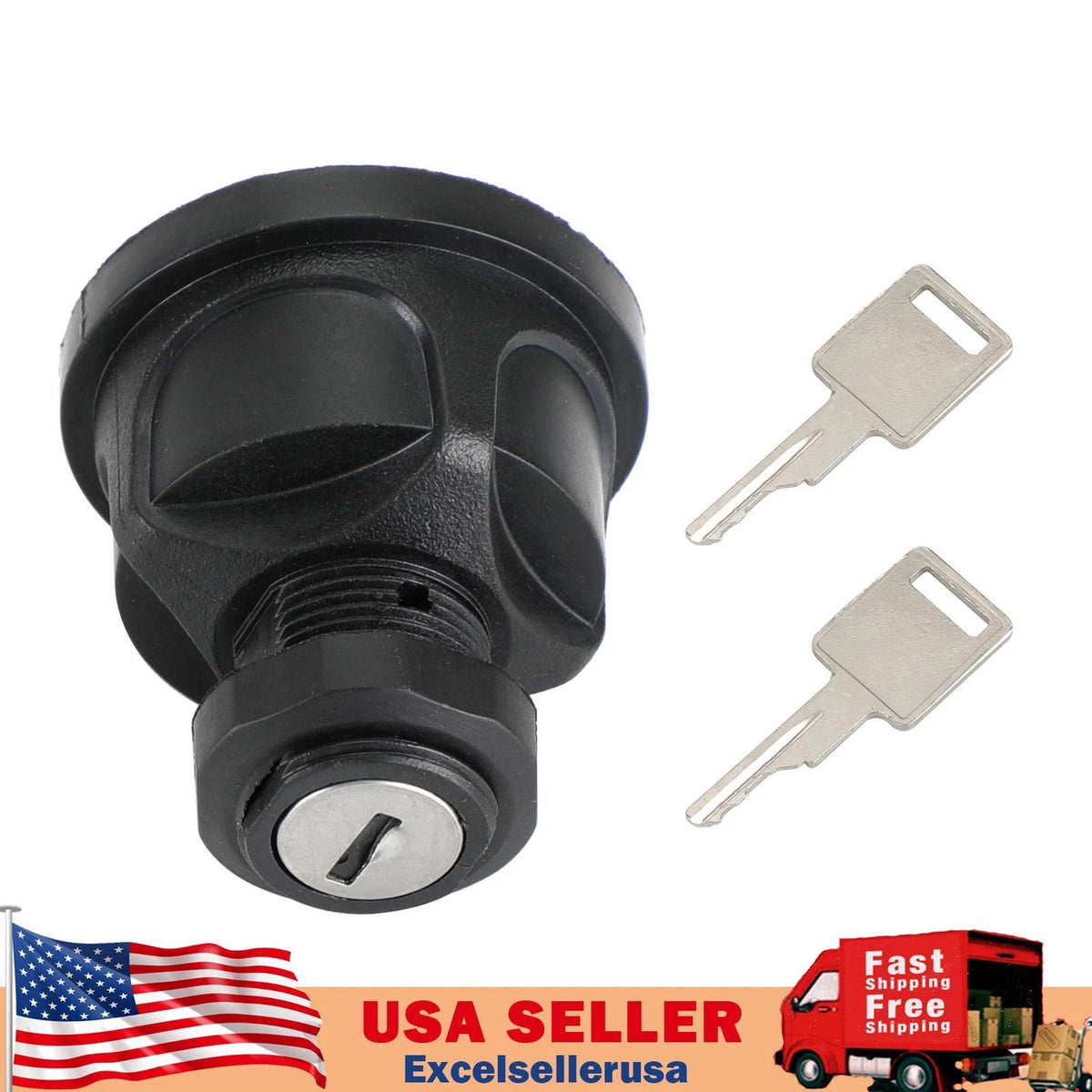 Ignition Switch with 2 Keys for Bobcat S100 S130 S150 S160 S185 S205 S330 S450 (6693245)
