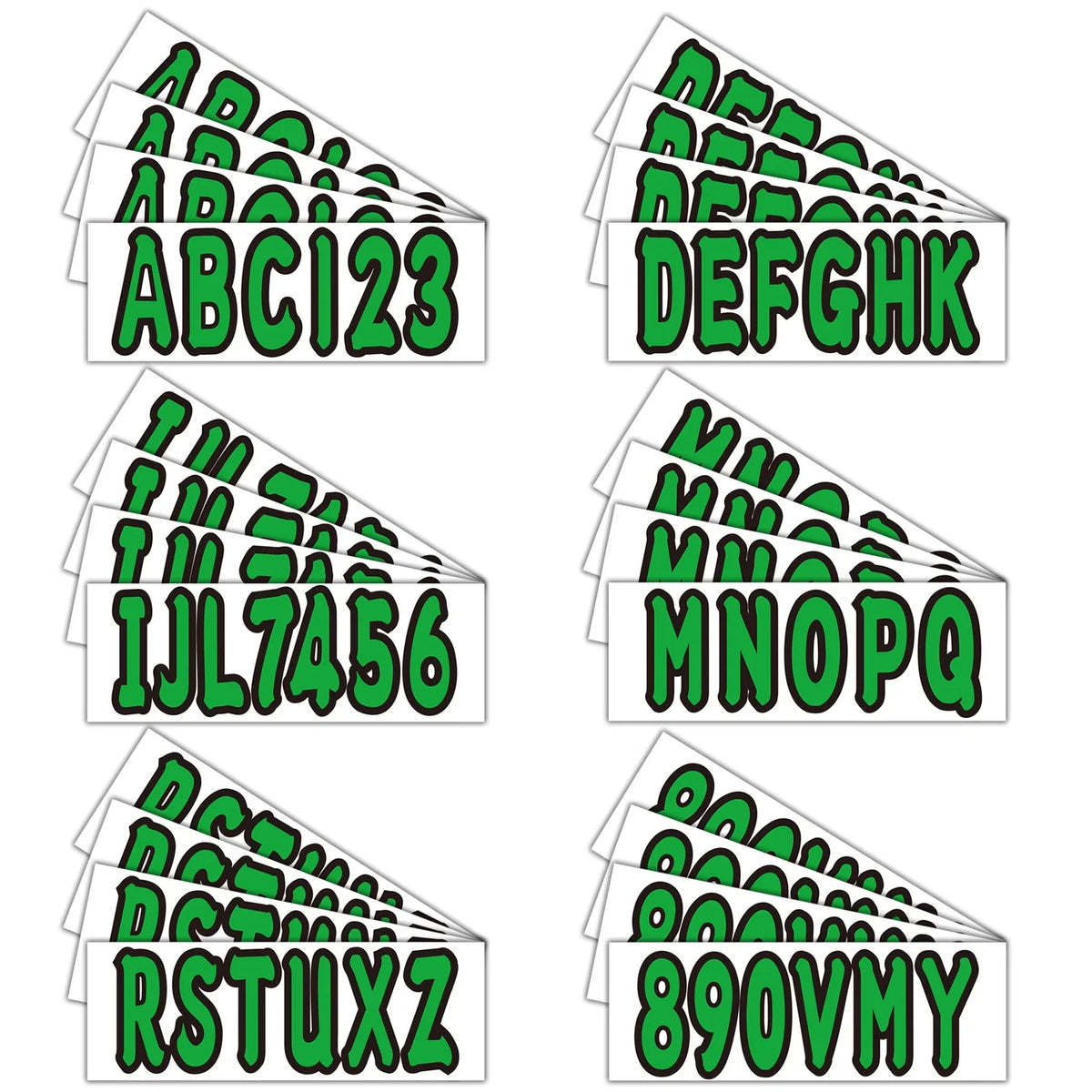 Set of 4 Watercraft Registration Numbers for Boat JetSki (3")