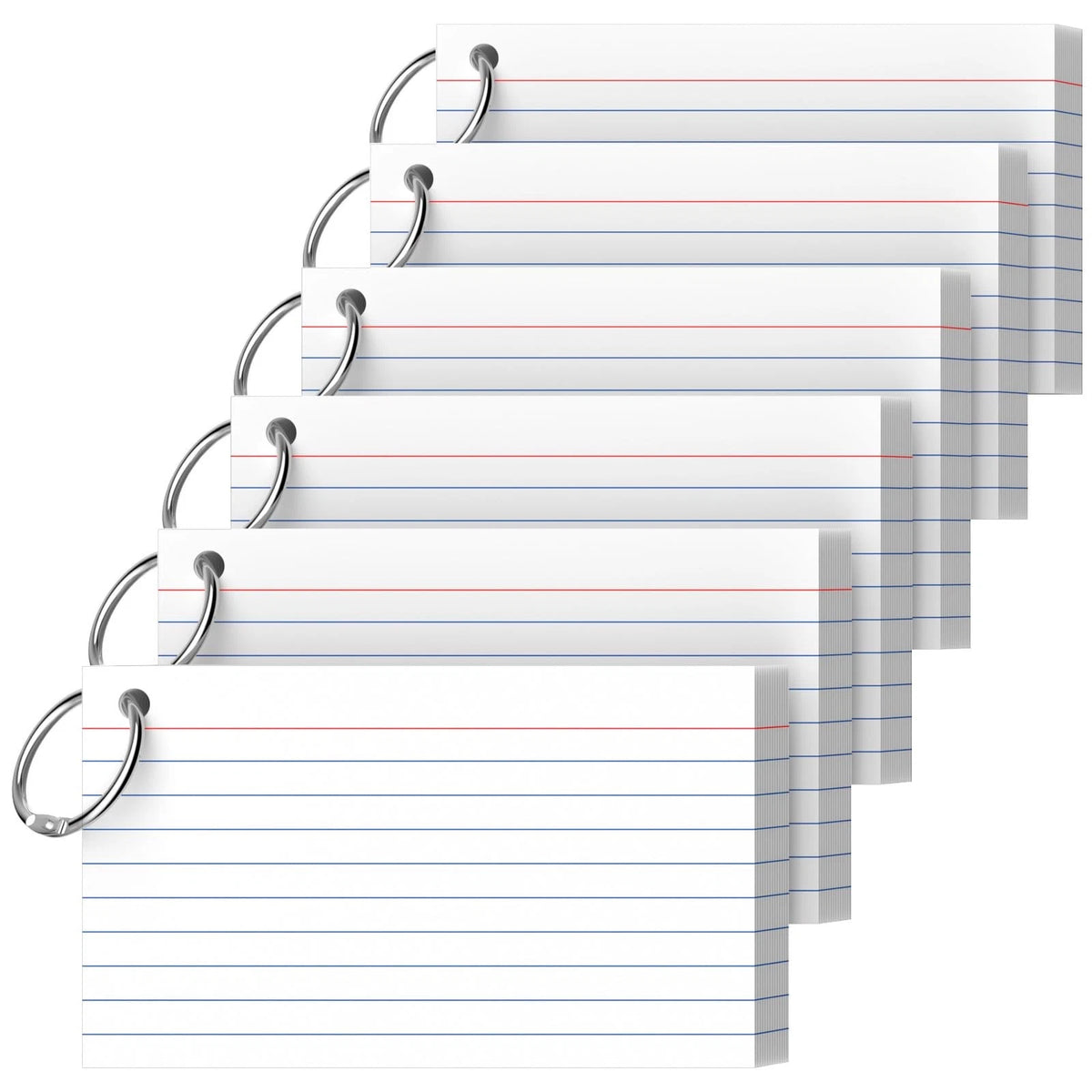 300 Count 3x5 Ruled Index Cards with Ring Flash Cards