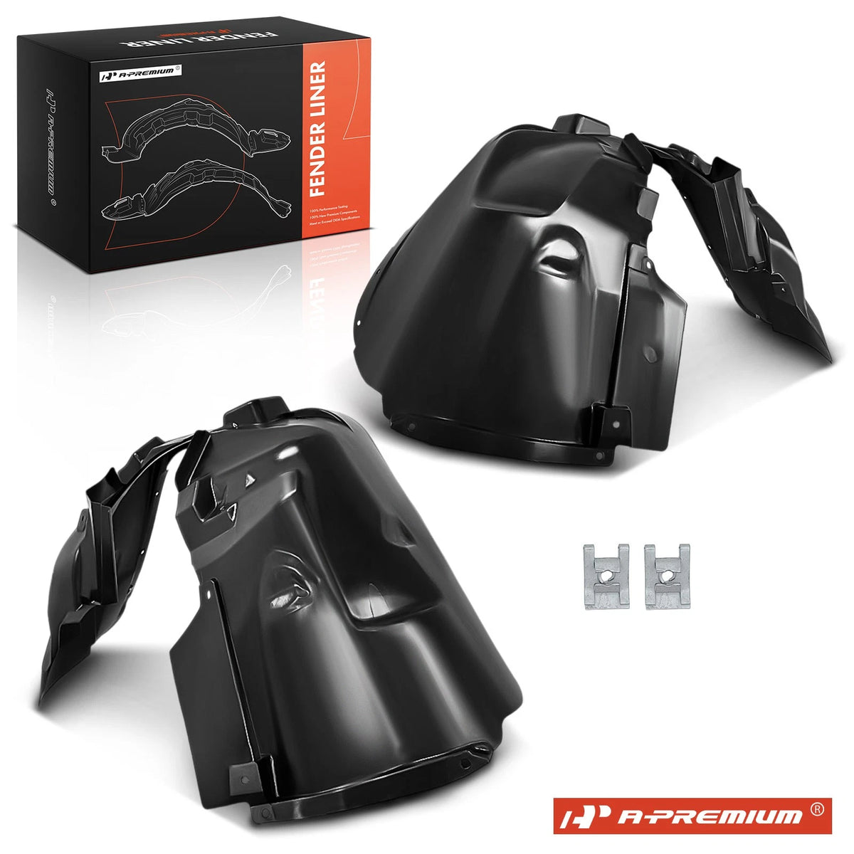 2X Front Side Inner Fender Liners for Jeep Compass (55112699AB, 55112698AB)