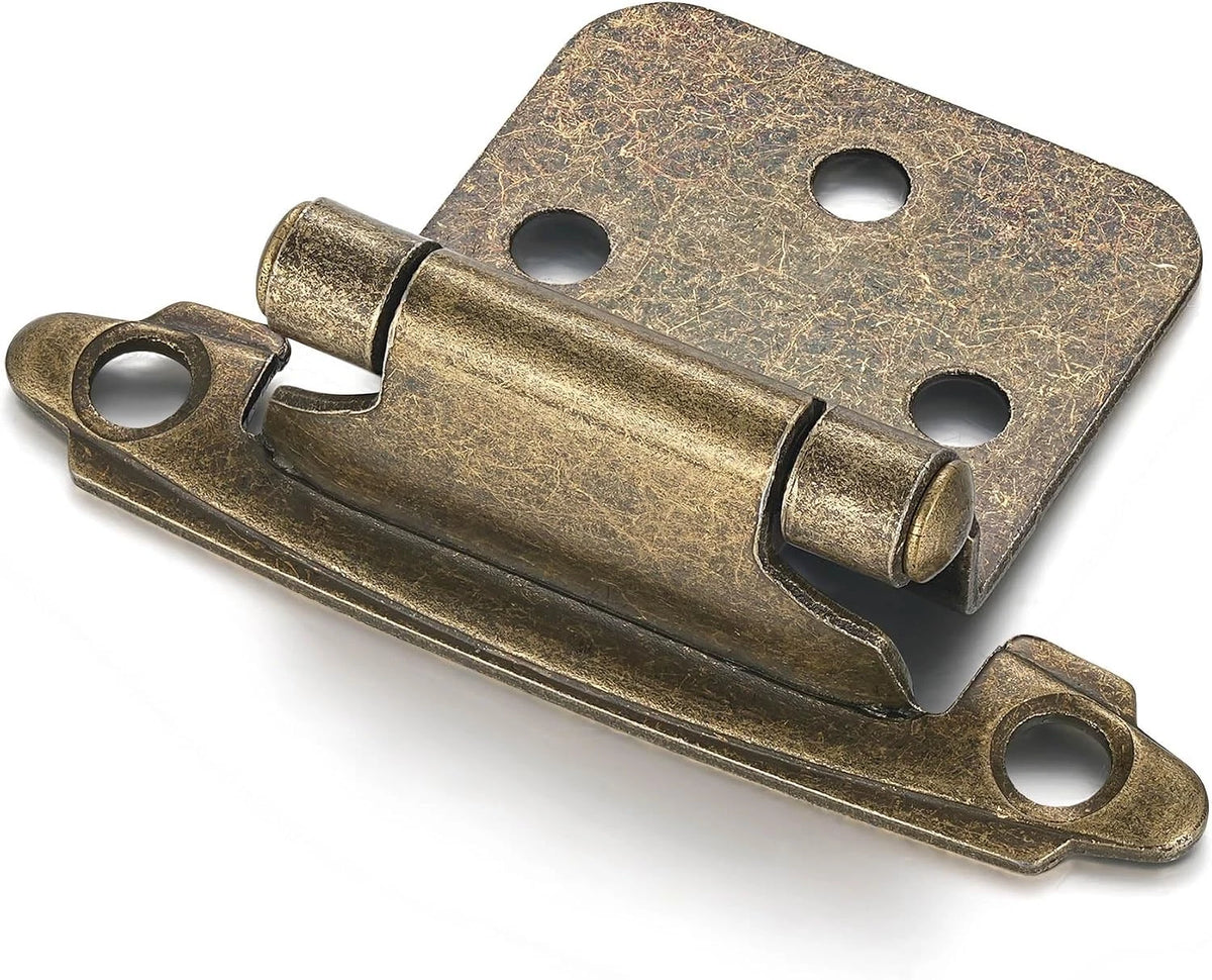 10 Pack Antique Brass Self Closing Cabinet Hinges for Kitchen Cabinet Door