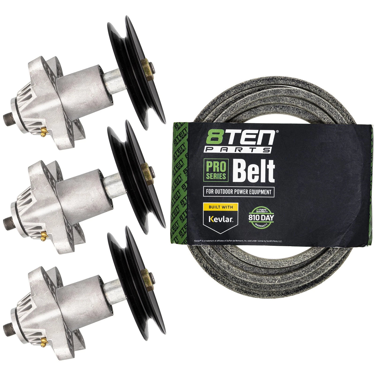 8TEN Deck Spindle Belt Kit for Troy Bilt GT54 (MTD Cub Cadet) 954-0642, 618-04608A