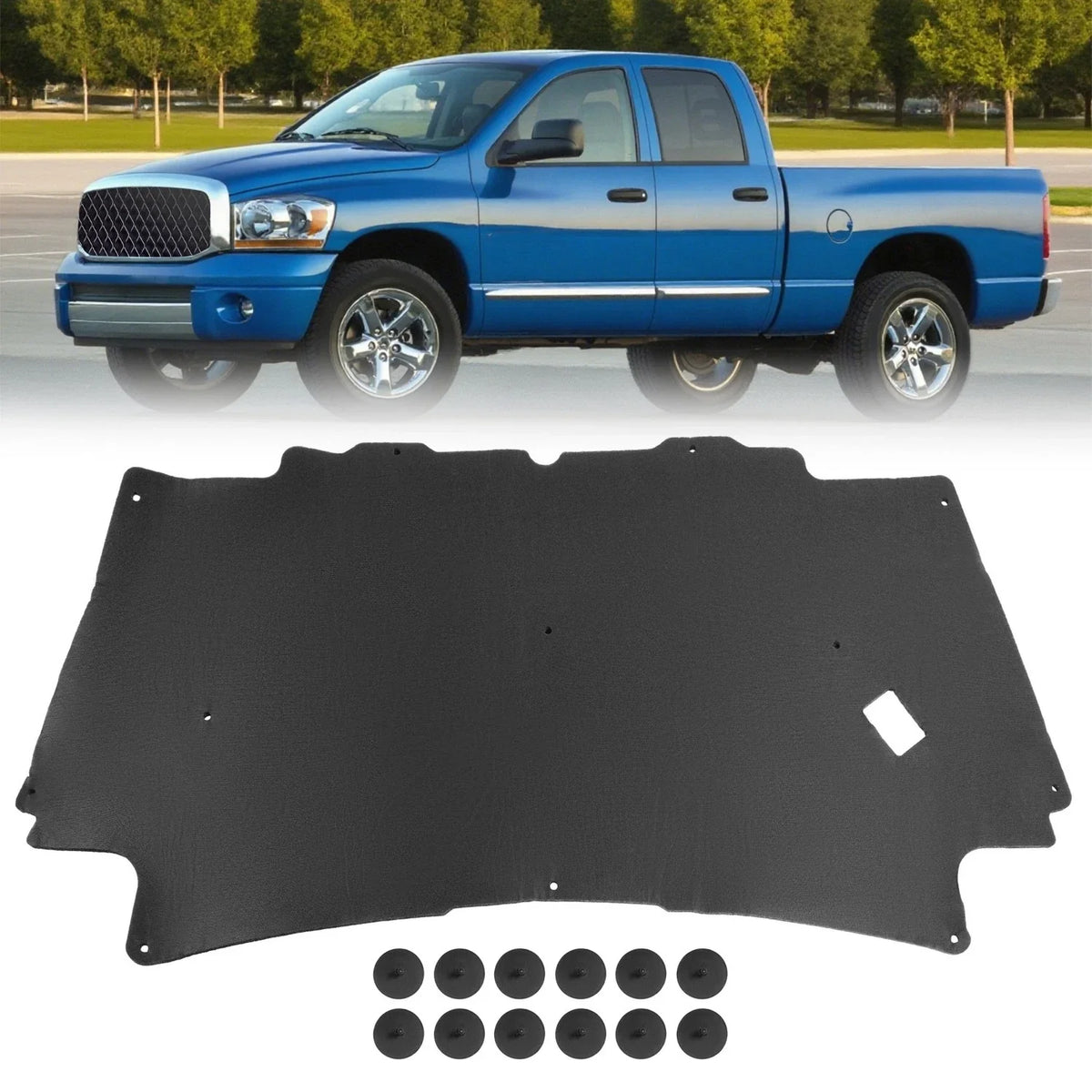 Hood Insulation Pad for Dodge Ram 1500 (2002–2008) W/Clips