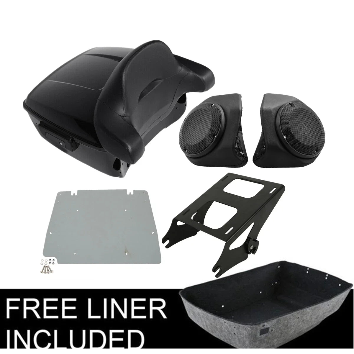 Trunk Rack Plate Speakers Pad for Harley Road Glide (2014–2025)