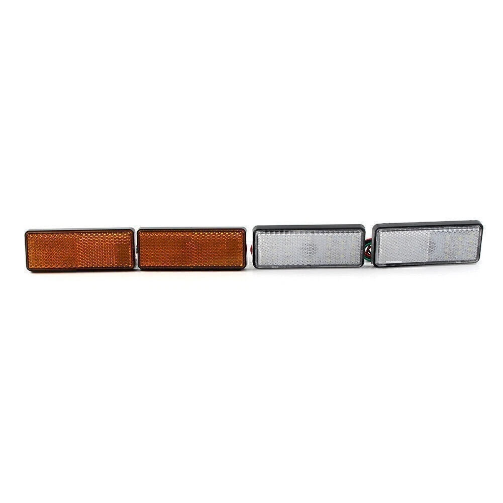 2X Universal Rectangle Reflector Turn Signal Tail Brake Light