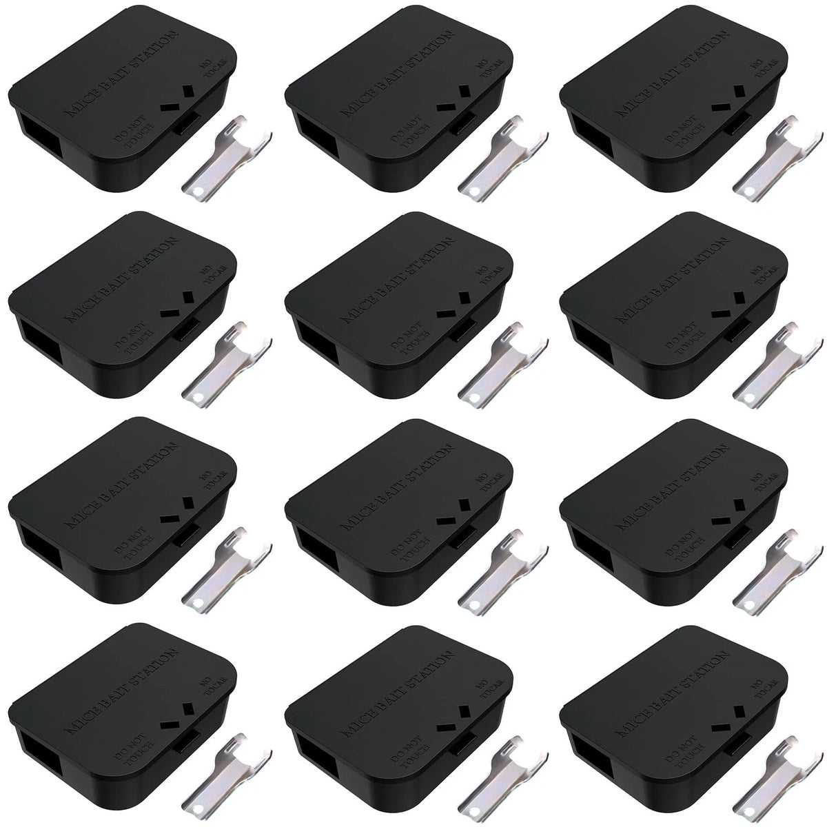 12 Pack Keyless Key Lock for Indoor Outdoor Use - Black ABS Plastic