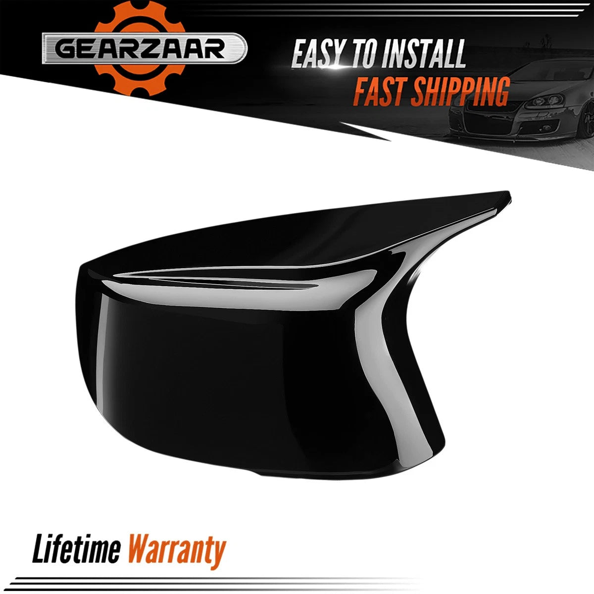 2X Side Mirror Caps for Infiniti Q50 Q60 (2014–2021) M Style Gloss 2PCS