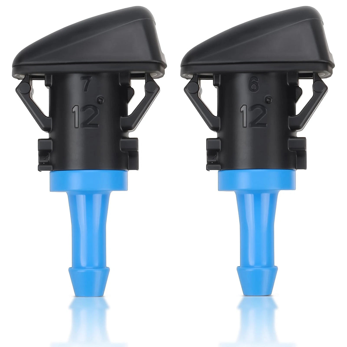 2X Front Windshield Wiper Washer Jet Nozzle Spray Assembly for