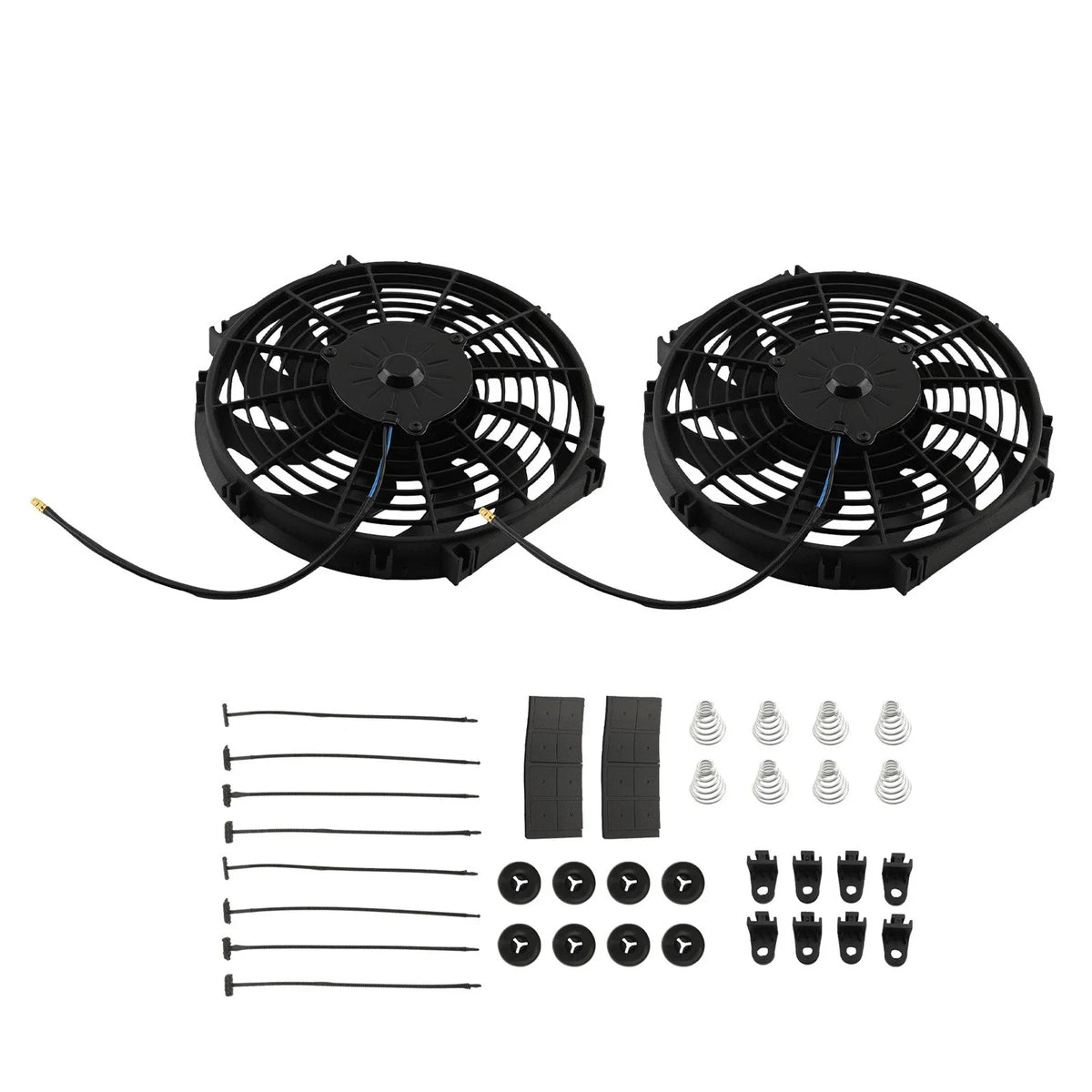 2Pcs 12 Inch Slim Radiator Cooling Fan 240W for Universal Radiator