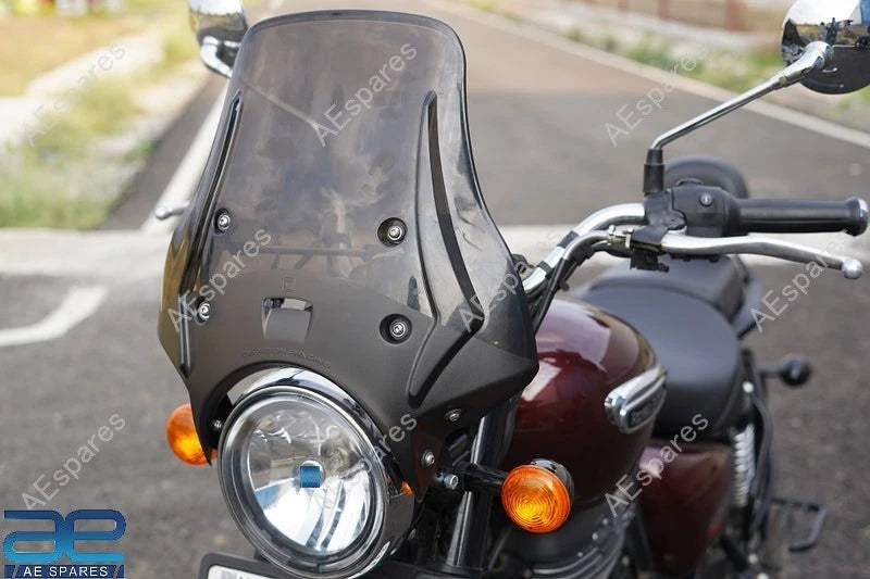 Wanderer Touring Smoked Windshield Kit for Royal Enfield Meteor 350