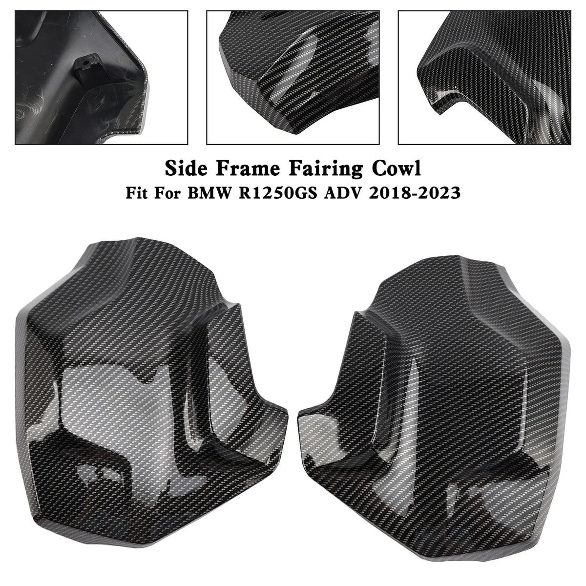 Side Frame Fairing Cowl Guards for BMW R1250GS ADV (2018–2023) Carbon
