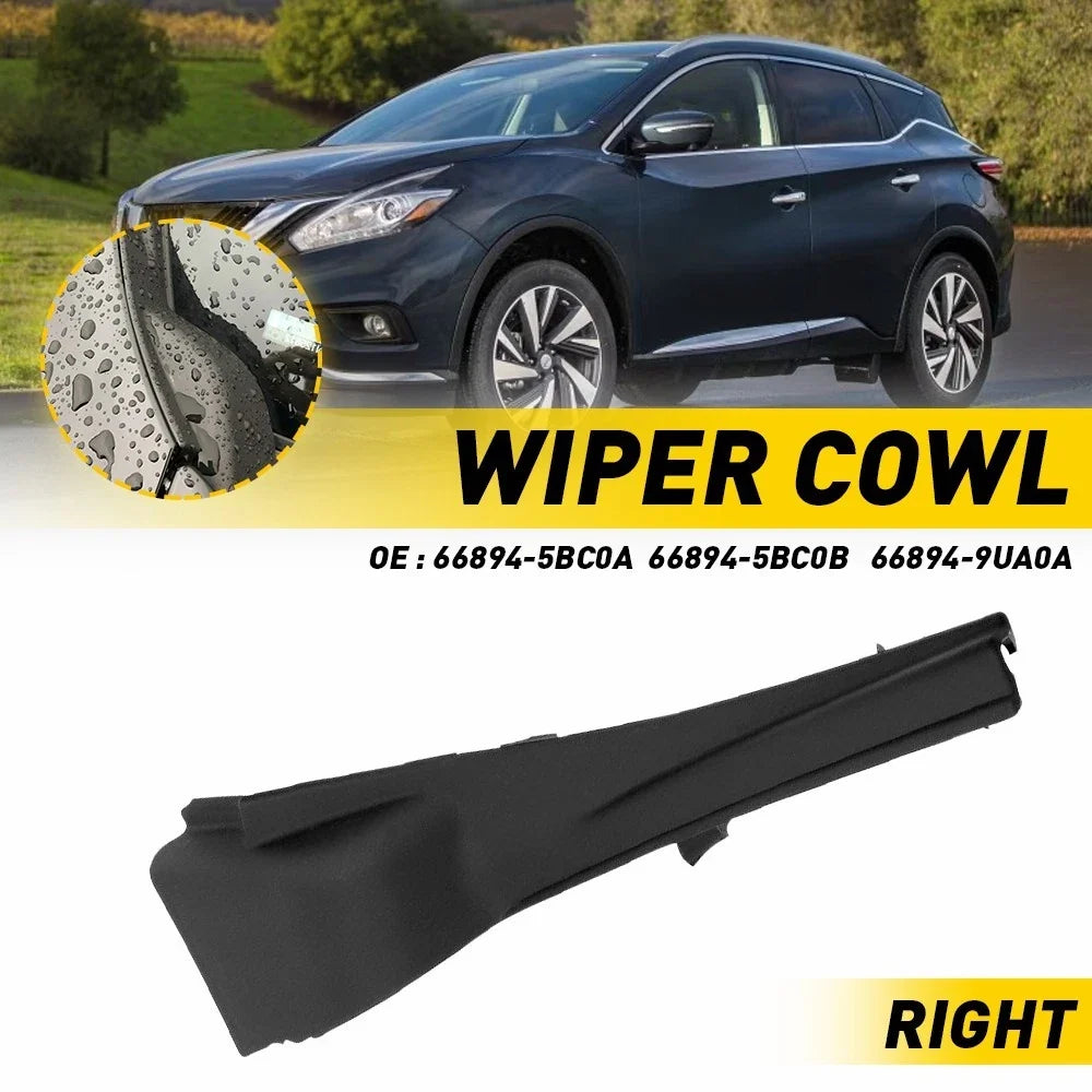 Windshield Cowl Wiper Extension Cover Trim for Nissan Murano (2015–2017)