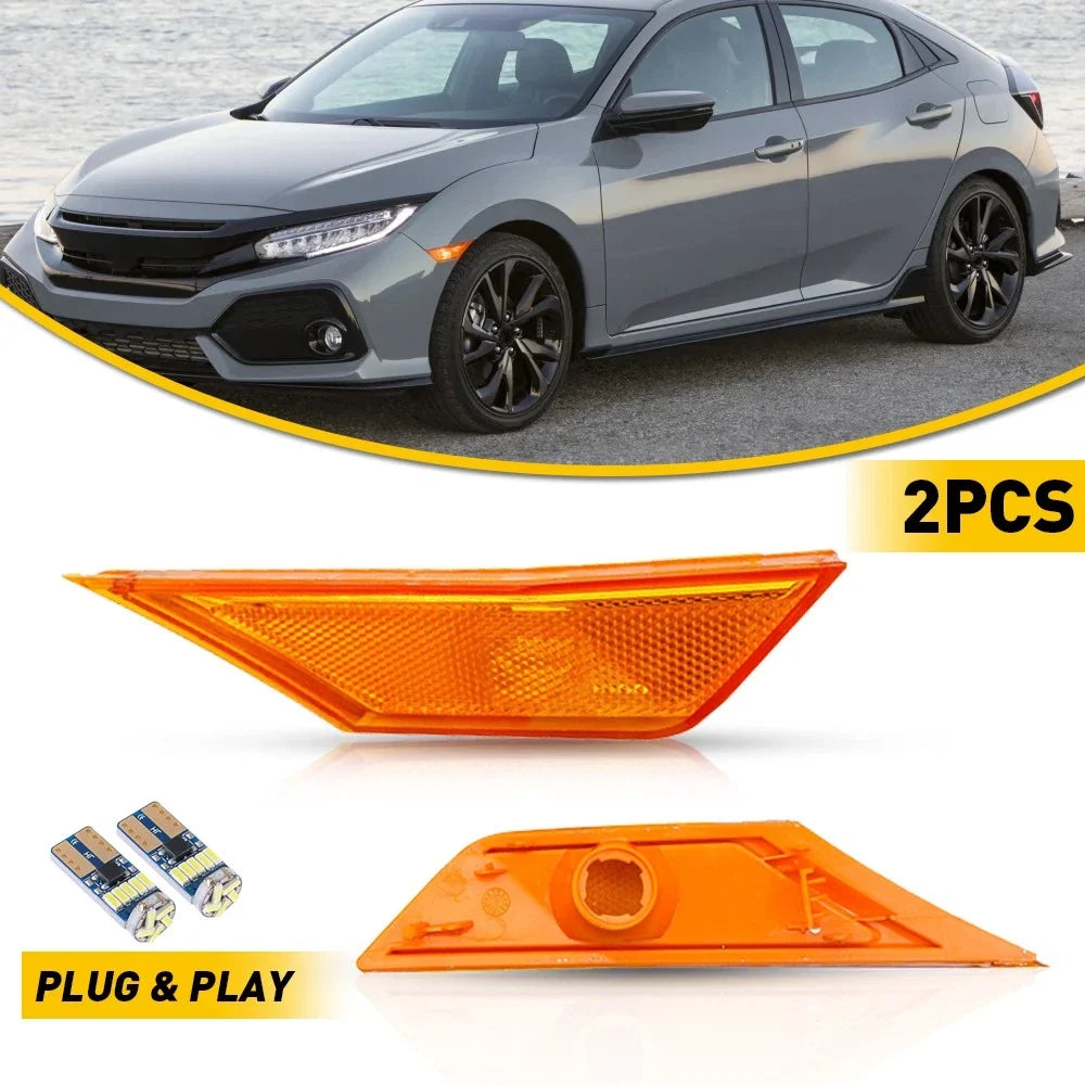 Front Side Marker Light Set of 2 for Honda Civic (2016–2021)