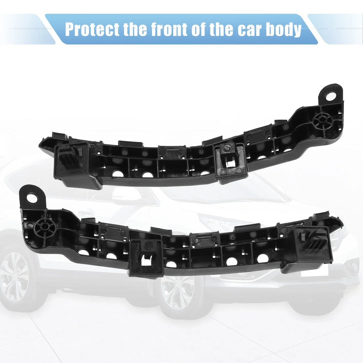 1 Pair Front Bumper Bracket for Honda CR-V (2017) 71198-TLA-A01 Plastic Black