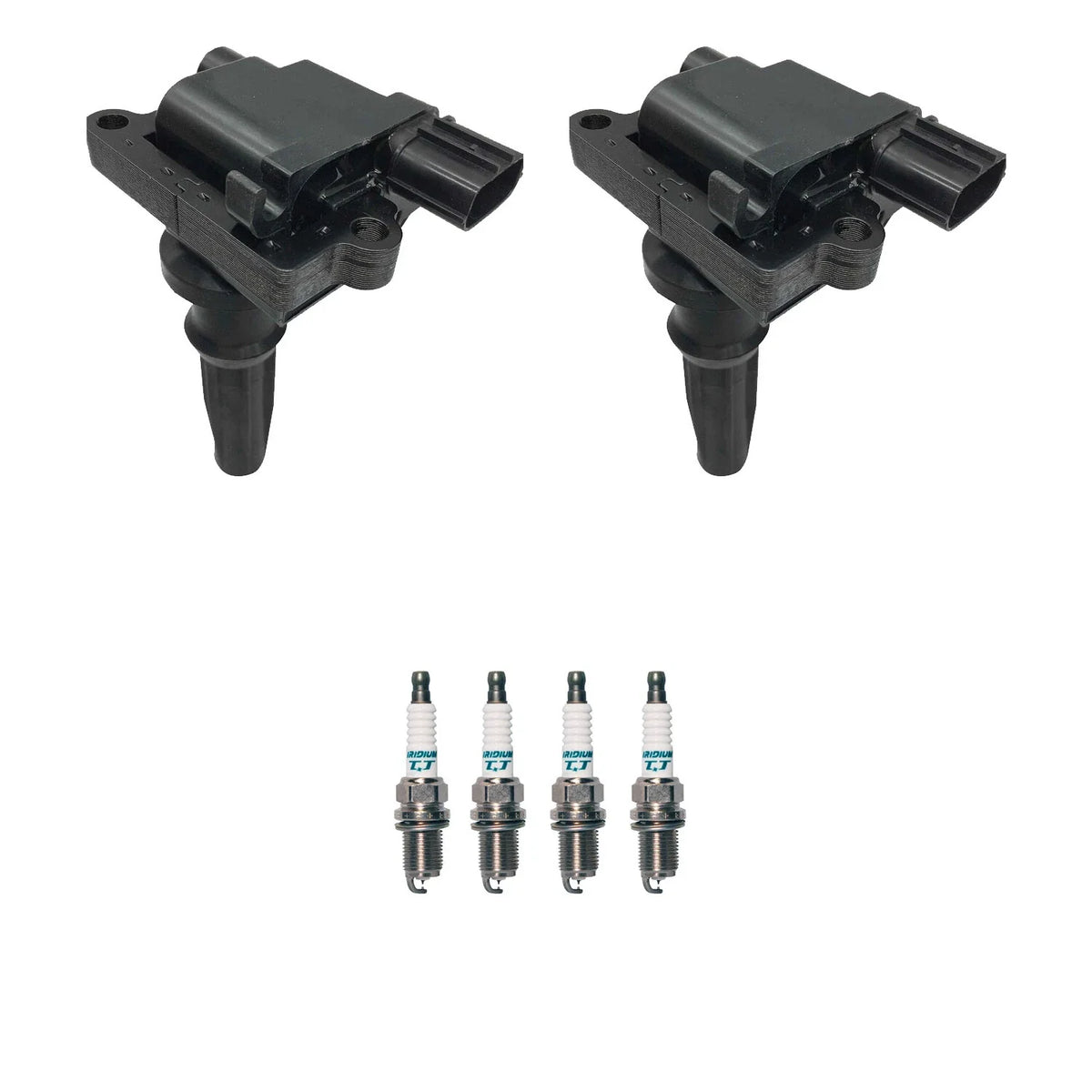 Set of 2 Ignition Coils & Denso Iridium Spark Plugs for Kia Optima (2011–2015)
