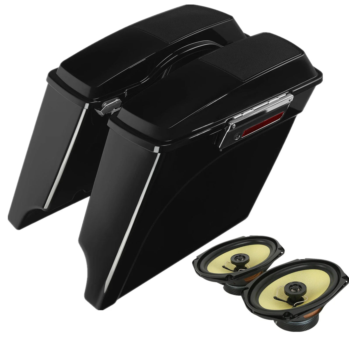5" Extended Hard Saddlebag 6X9" Speakers for Harley Touring Road Glide (1993–2013)