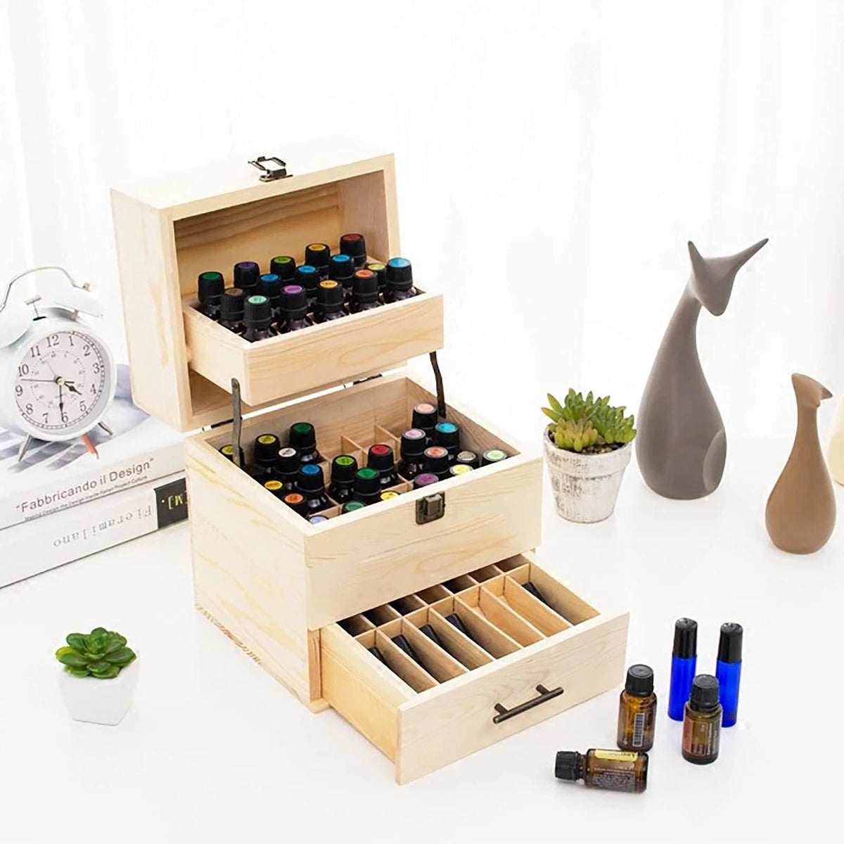 3 Tiers Essential Oil Storage Box for Display and Organization