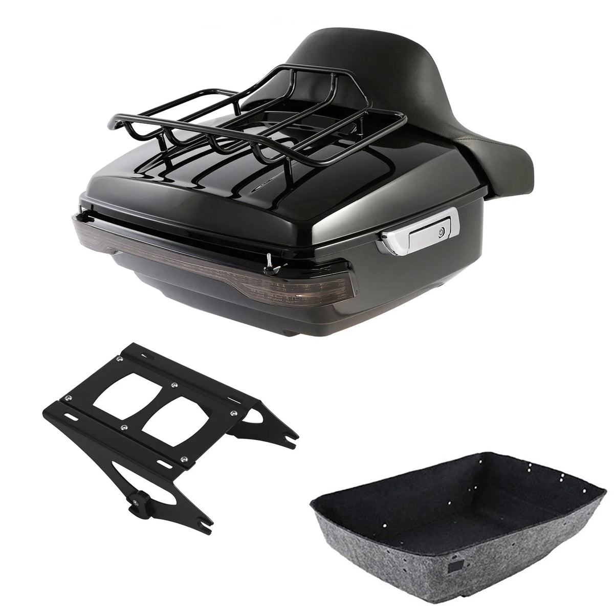 Tail Light for Harley Touring (2014–2026) - Black King Trunk Luggage Pad Mount