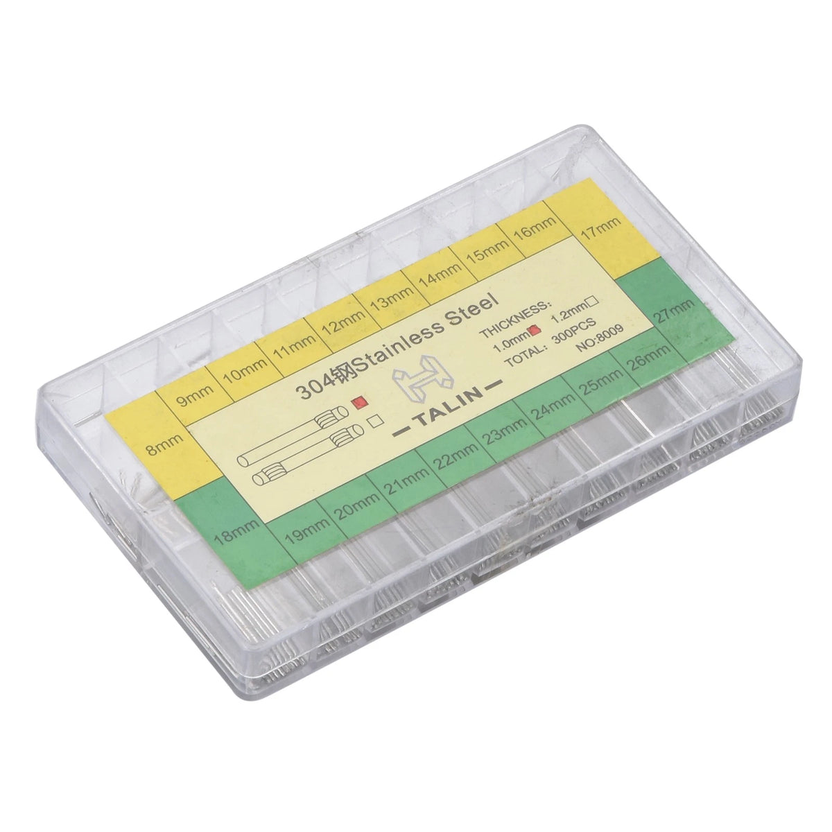 300Pcs Watch Band Link Pin Set 8-27mm No. 8009