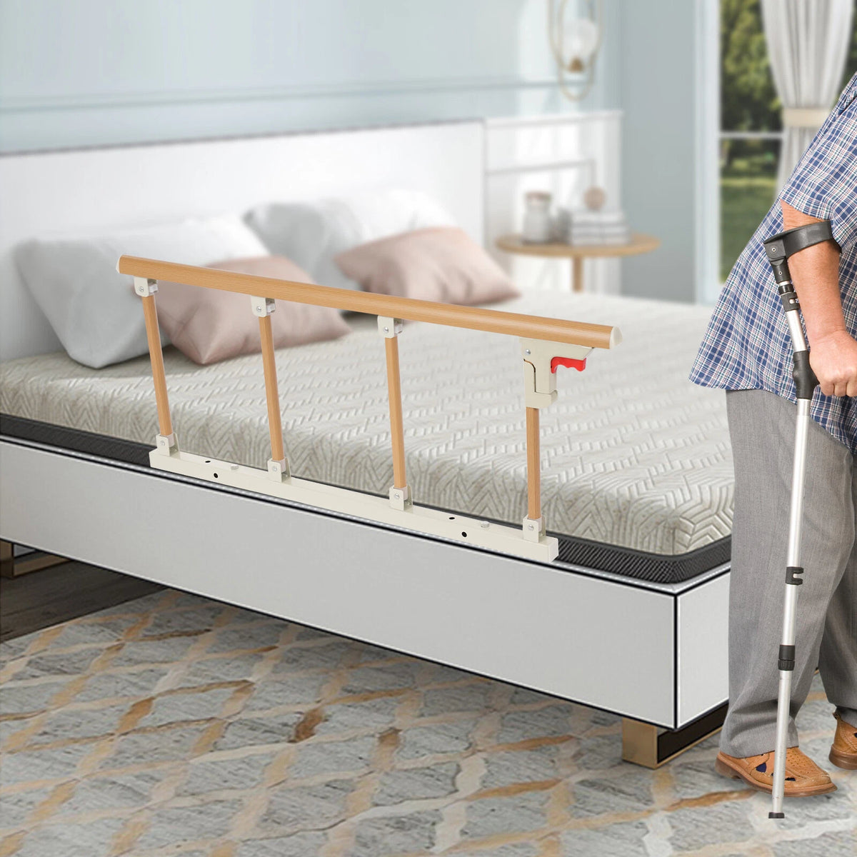 Foldable Bed Rails for Seniors - Safety Assist for Elderly Adults