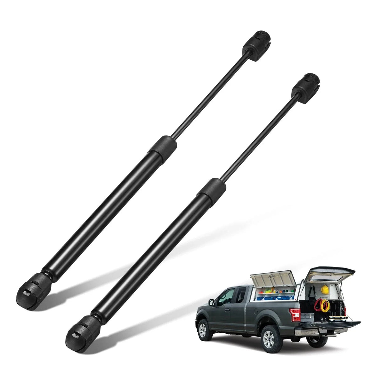 2pc Gas Struts C1604154 for Truck Cap Window Leer Topper (15in, 24Lbs)