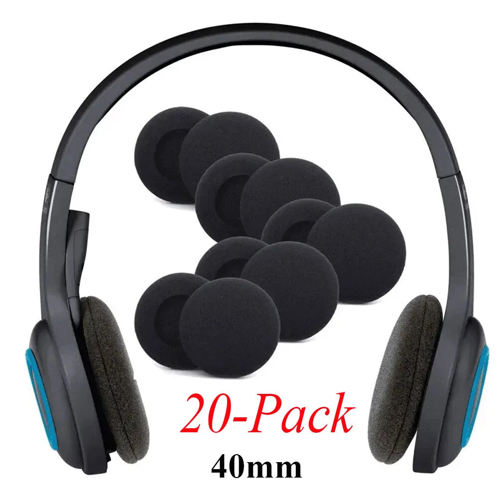 20Pcs 40mm Ear Pad Foam Cushions for Headphones
