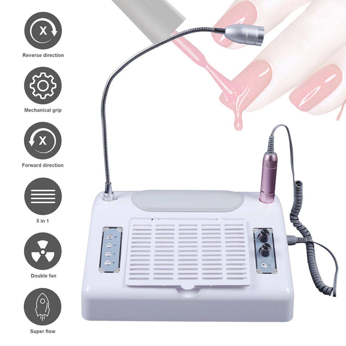 Nail Art Vacuum Fan Cleaner Tool for Salon Use
