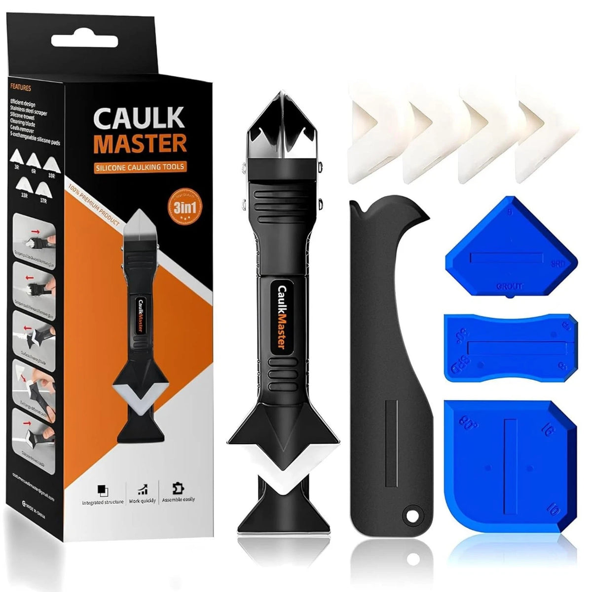 3X Silicone Caulking Tools for Sealant Finishing (No Part Numbers)