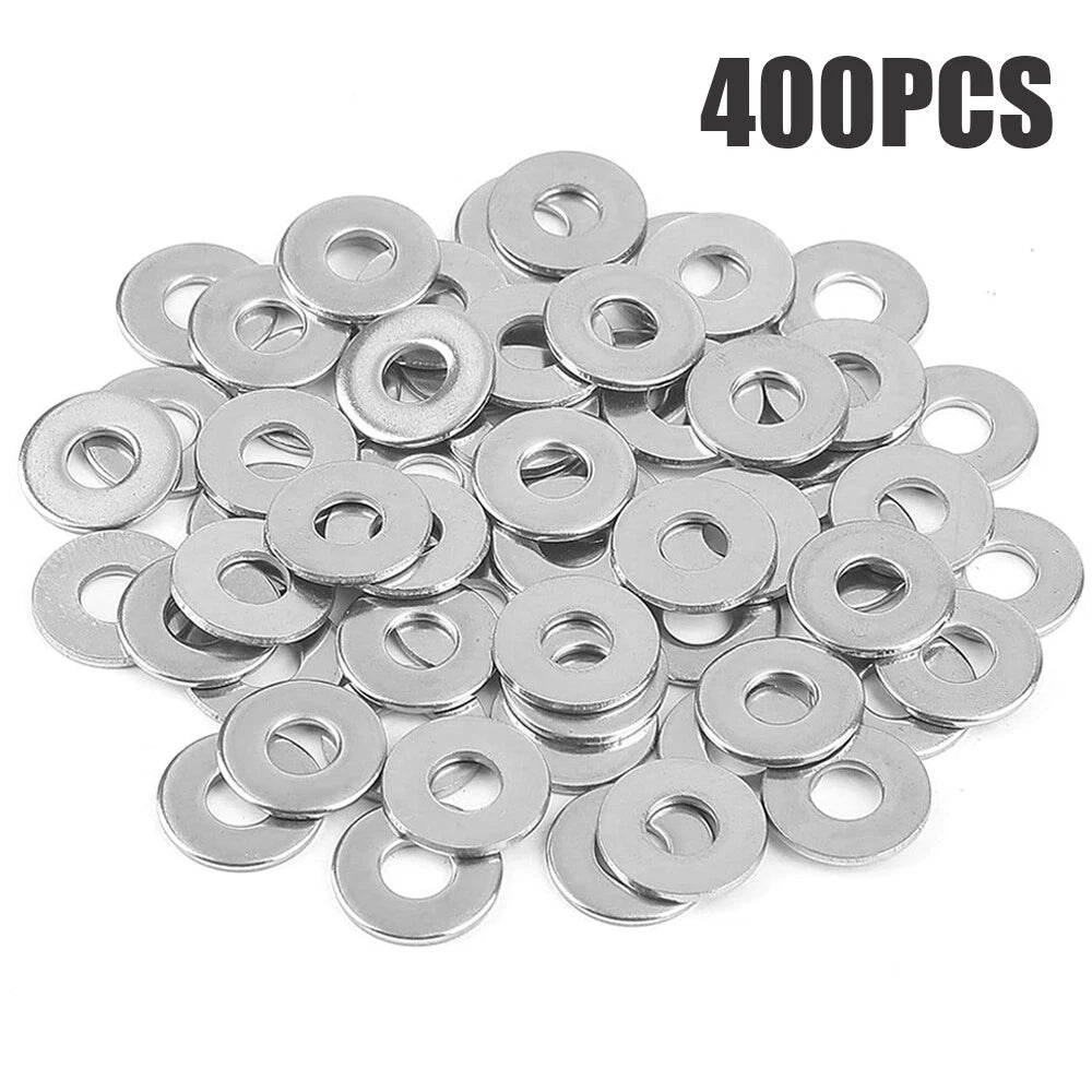 400PCS 1/4" Stainless Steel Flat Washer for Marine Applications