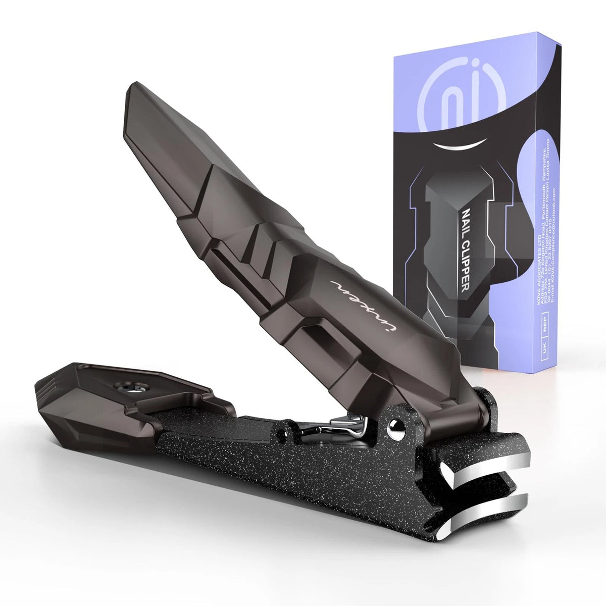 Nail Clippers for Thick Nails, INXEN Extra Wide Jaw Black