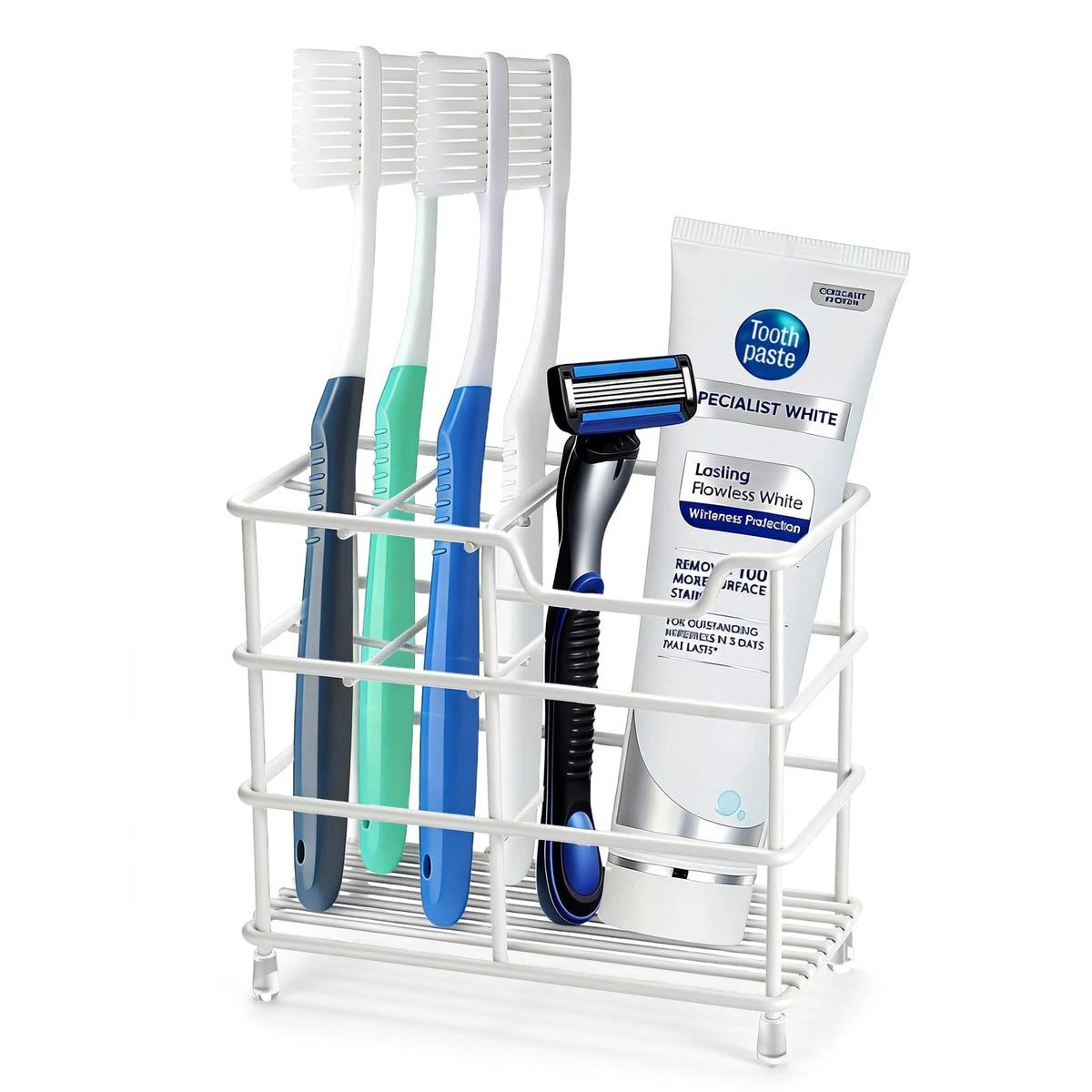 4-Slot Stainless Steel Toothbrush Holder for Bathroom